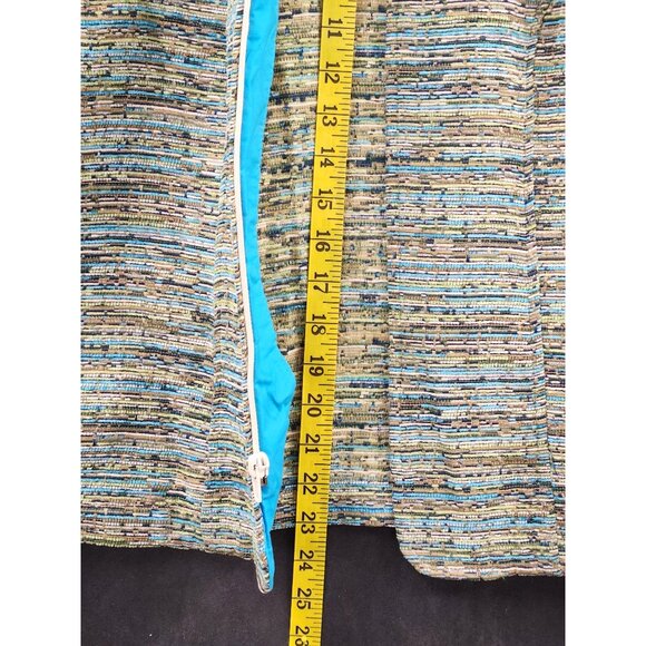 Coldwater Creek Multi-Color Textured Zip Jacket Medium - Rayon Cotton Blend - Picture 9 of 16